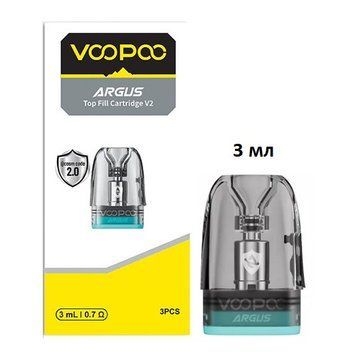Картридж VOOPOO Argus Pod Top Fill Cartridge V2 0.7 Ом / 3 мл 694129157491 фото