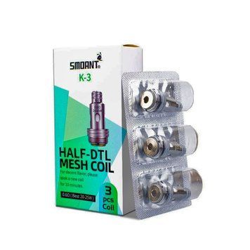 Змінний випарник SMOANT Pasito K3 Half DTL Mesh Coil 0.6 Ом 10095 фото
